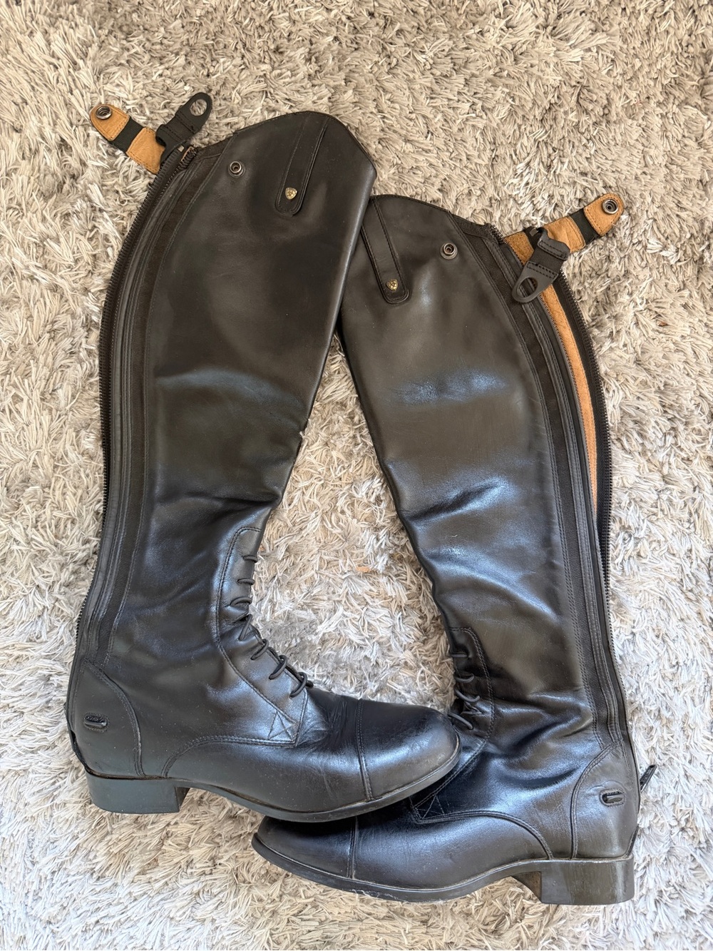 Ariat women’s heritage field boots tall 10 riding equestrian reg calf 10B lace